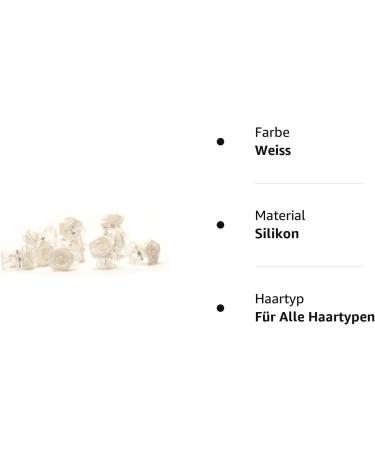 Buy 5 White Rose Hair Clips | Bridal Hair Accessories | Elegant Floral Hair Clutches (1 Pack) - Buy Online on GoSupps.com