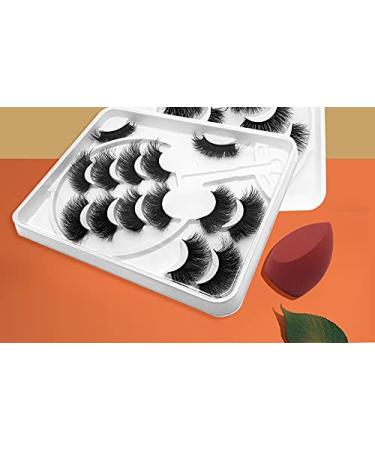 HBZGTLAD 7Pairs 3D Mink Dramatic Volume Lashes Bulk Pack - Long Wispy Natural False Lashes (JO06) - Buy Online on GoSupps.com