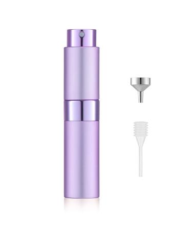 Lisapack 8ML Atomizer Perfume Spray Bottle for Travel, Empty Refillable Cologne Dispenser, Portable Sprayer (Purple)
