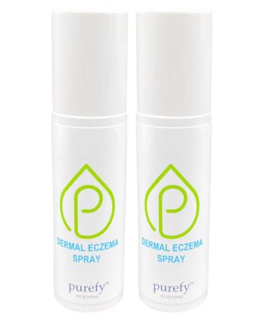 PUREFY Dermal Eczema Spray (4oz 2pk) Natural Healing. Purefypro Dermal Cleansing Technology. Safe for Kids and Everyone. Use Anywhere on The Body. Dermatologist Recommended.