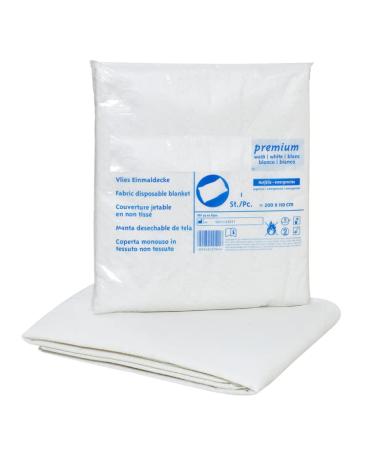 BICAP 10 pieces of a blanket 110 x 200 cm white heavy design patient blanket patient ceiling fleece ceiling one-way blanket