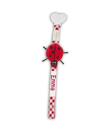 Zigozago Fabric Pacifier Chain with 3D Ladybug Safe & Stylish for International Shipping - Buy Online on GoSupps.com