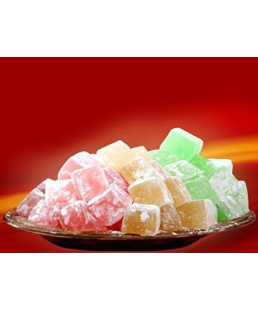 Greek Turkish Delight (Loukoumi Loukoum Lokum) Bites Rose Flavor 400gr - Buy Online on GoSupps.com