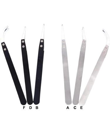 dijiusidy Tweezers Stainless Steel Angle Head Easy to Clean Interchangeable Tools Anti Slip Handle Lightweight Balance Curve Forceps Small Bend End White White Small Bend End - Buy Online on GoSupps.com