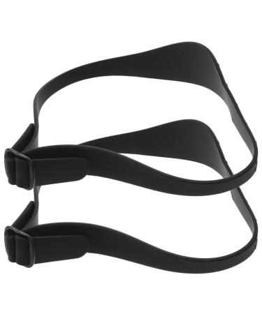 Beaupretty 2pcs Adjustable Neckline Shaving Trimming Templates Silicone Fade Guide Hair Cutting Guide Silicone Band for Hair Clippers(Black) 70.00X4.50X0.20CM 2.0