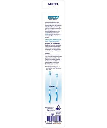 Buy Aronal ko Dent Interchangeable Heads - Medium (3 Pieces) for Eco-Friendly Oral Care | Fast International Shipping - Buy Online on GoSupps.com
