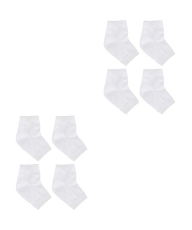Beaupretty Breathable Socks Pairs Gel Heel Sleeves Dry feet Heel Protector Heel Sleeves Protectors Heel Moisturizing Breathable Gel Men and Women Crack White Ankle Men Moisturizing Socks