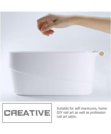 FOMIYES Basin Tub Retro Wash Basin Manicure Bowl Manicure Bowl Soaking Soak Bowl Nail Art Polish Remove Hand Wash Manicure Spa Tool White Portable Wash Basin Nail Art Soaking Bowl Hand Soak Bowl - Buy Online on GoSupps.com