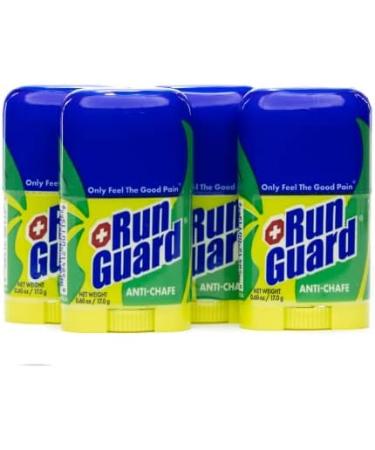 RunGuard Anti-Chafing Stick - 100% Plant-Based with Beeswax | Ideal for All Runners, 5K to 100 Mile Ultra Marathons (0.60oz 4 Pack) - Buy Online on GoSupps.com