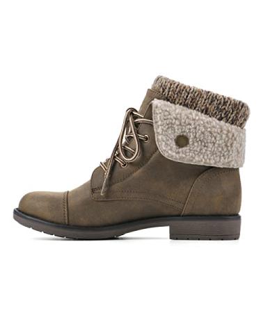 CLIFFS BY WHITE MOUNTAIN Women's Duena Boot 9 Wide Olive/Fabric/Fleece