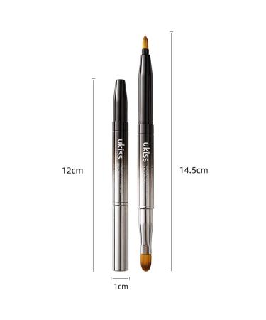 4 Piece Gradient Retractable Makeup Brush Set for Lips, Eyes, and Foundation - Dual End Travel Brush Tool with Cap - Buy Online on GoSupps.com
