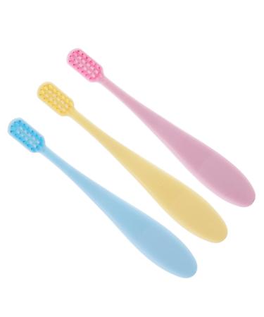 Homsfou sets infant toothbrush children's toothbrushes brightening toothbrush manual soft toothbrush children toothbrush tongue scratch tongue toothbrush travel toothbrush earth colors form