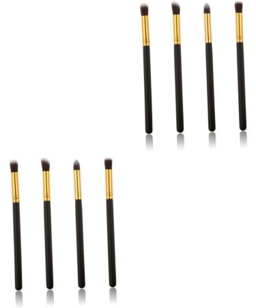 DOITOOL 8 Pcs Eyeshadow Synthetic Eye Make- up Brush Kit Eye Make-up Brush Kit Makeup Brush Small Hairbrush mediumx2pcs Black+goldx2pcs - Buy Online on GoSupps.com