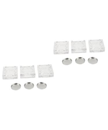 Didiseaon Didiseaon 12 Pcs Eyeshadow Box Ornament Container Blush for Face Trim Tray Makeup Organizer Transparent Container Cosmetics Case