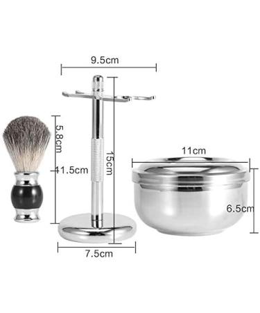 Premium Men's Wet Shaving Set - Shaving Brush Holder & Bowl - Perfect Gift for Grooming Enthusiasts - Buy Online on GoSupps.com
