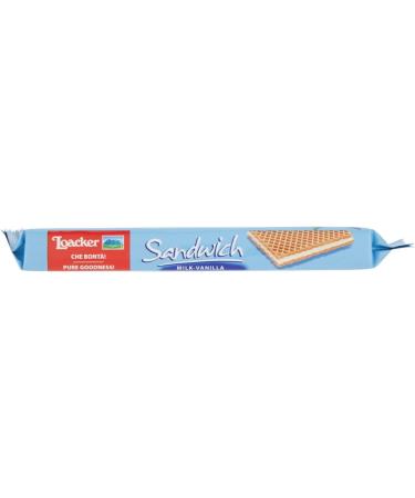 Loacker Vanilla Milk Sandwich Scented Waffles with Milk Cream & Vanilla 75g - Pack of 3 - Buy Online on GoSupps.com