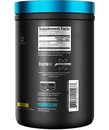EFX Sports Training Ground BCAA - Sugar Free Amino Acids Supplement | Pre Intra Post Workout | 500g Strawberry Peach | Fully Soluble Best for International Shipping - Buy Online on GoSupps.com