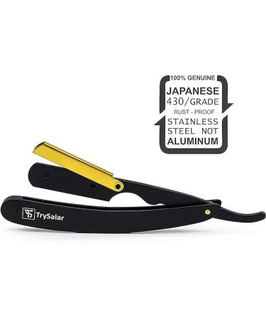 Professional Cut Throat Razor Kit for Men - Matte Black & 24K Gold Plated Barber Grade Straight Razor - Premium Shaving Experience - Buy Online on GoSupps.com