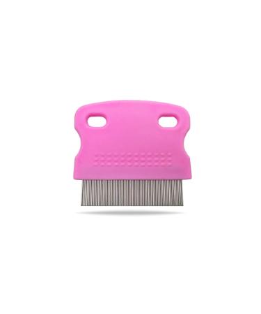 1 Piece Hair Nit Comb Remove Head Nits Stainless Steel Teeth Nit Combs For Kids Adults And Pets (Pink)