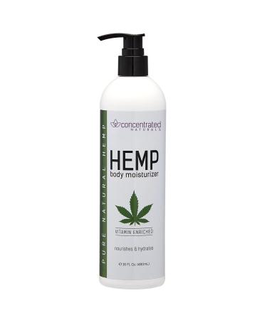 Hemp Body Moisturizer w/Hempseed Oil and Jojoba | Vitamin Enriched | Nourishes & Hydrates 16 Fl Oz