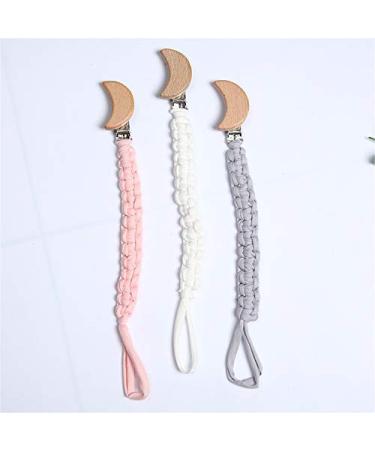 3PC pacifier chain pacifier strap pacifier chains nipple chains cotton pacifier strap for newborn girls and boys bibs sucker pacifier