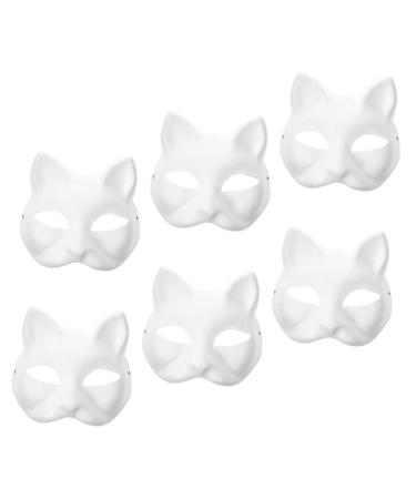 Homsfou 12 pieces empty masks half paper masks white mask white tinker masks Opera masks Halloween masks for men animal design masks White paper make-up masks for men and M white