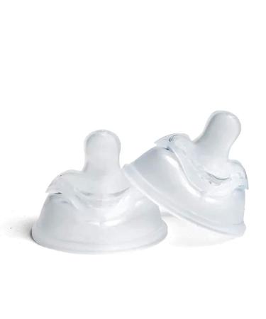 Herobility Double Anti -Colic Silicone Nipples Baby Bottle Teats Breast Like Shaped Nipples - Fits Herobility's Baby Bottles & Eco Baby Bottles |Pack of 2 (Large Size)