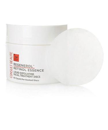 Consult Beaute - Regenerol - Retinol Exfoliating Facial Treatment Discs - Micro Exfoliation for Face - Smoother Skin - 60 Disposable Wipes 1 Count (Pack of 1) - Buy Online on GoSupps.com