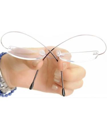 Buli 1.00 Titan Reading Glasses - Ultra-Light Invisible Computer Glasses for Men in Gold (+3.5) - Buy Online on GoSupps.com