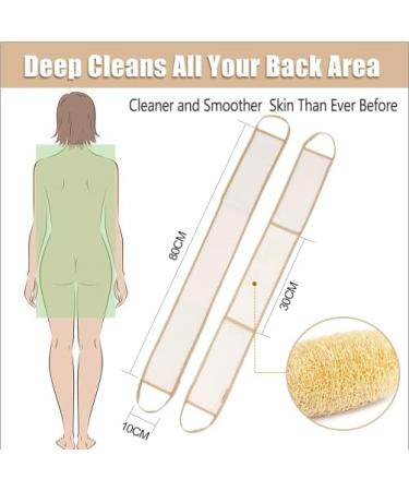Lumos Living Large Natural Loofah Exfoliating Back Scrubber - 1 Pack Beige - Buy Online on GoSupps.com