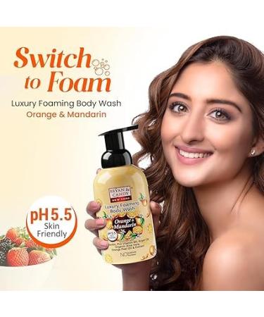 Buy Foaming Body Wash with Pentavitin & Argan Oil - pH 5.5 All Skin Types 400ml | Fresh Orange & Mandarin Scent - Ship Internationally - Buy Online on GoSupps.com