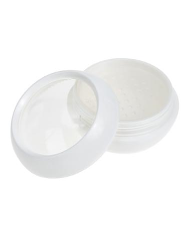 Healeved Box Powder Box Empty Powder Loose Powder Containers Fluffy Puff Powder Case Sifter Plastic Pp White
