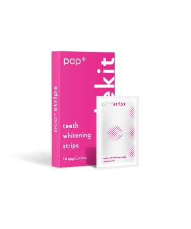 Professional Teeth Whitening Strips Non-Sensitive Formula 28 Pieces 14 Pairs Portable Travel Pack for Surface Stain Removal