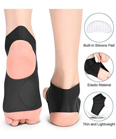Ankle Bandage with Gel Pads for Plantar Fasciitis & Heel Spur - Compression Support for Foot Pain Relief (1 Pair) - Buy Online on GoSupps.com
