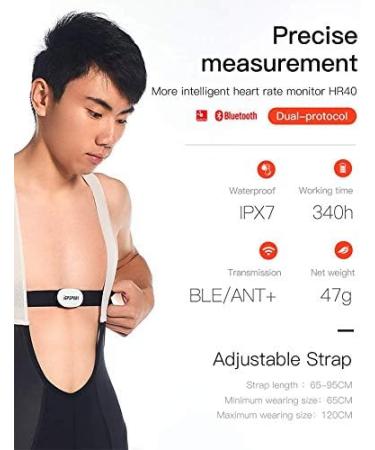 IGPSport HR40 Heart Rate Monitor - Bluetooth & Ant+ Chest Strap for Running Cycling Gym | Compatible with Garmin Polar Wahoo - Buy Online on GoSupps.com