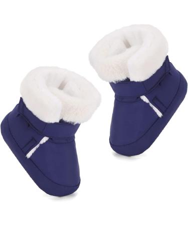 LACOFIA Baby Winter Shoes | Anti-slip Soft Sole Booties for Infant Girls Boys | 12-18 Months | Navy Blue - Buy Online on GoSupps.com