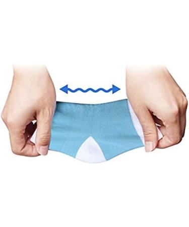 Blue Nylon Ventilated Heel Socks for Women | Spa Foot Cuffs & Cracked Gel Sleeves - Perfect for High Heels - Buy Online on GoSupps.com