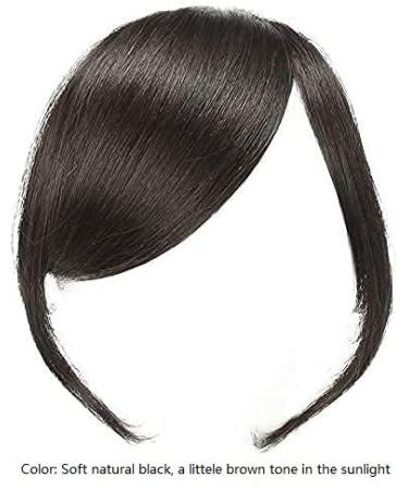 100% Real Hair Thick Side Pony Clip-In Extensions | Natural Black Straight Fringes - Buy Online on GoSupps.com