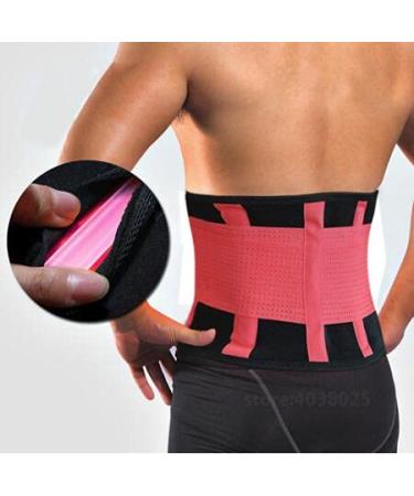 Back brace waist belt back support men women belt breathable lumbar corset orthopedic devices Back brace supports (color: pink size: xxl) xxl pink