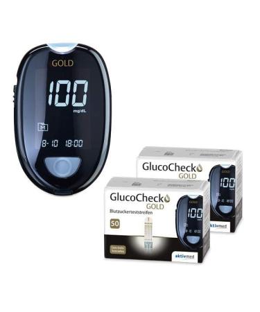 GlucoCheck GOLD starter set (mg/dl) with 110 blood glucose test strips