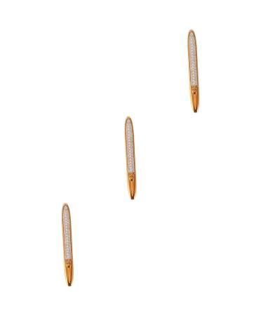 Beavorty 3pcs Self Adhesive Mascara Makeup Eyeliner Black Self-adhesive Eye Liner Make up Paste Drill 1 count (Pack of 1) Goldenx3pcs