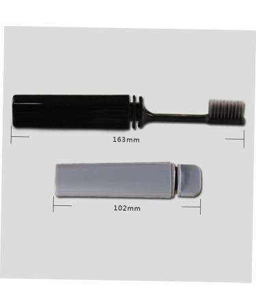 FRCOLOR Portable Charcoal Travel Toothbrush - 2 Pack Foldable Camping Toothbrush with Soft Bristles for Kids & Adults - Buy Online on GoSupps.com