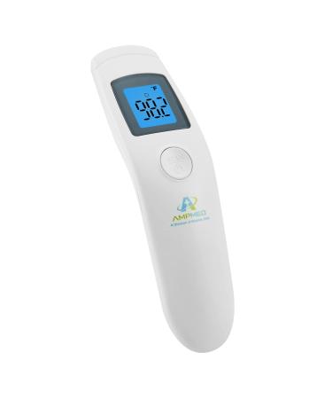 Amplim No Touch Forehead Thermometer | Non-Contact Medical Grade Digital Infrared Baby Thermometer for Kids Adults Infants Toddlers | Touchless Temporal Thermometer FSA HSA Eligible