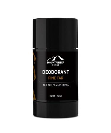 Natural Aluminum-Free Deodorant Stick by Mountaineer Brand | Stay Fresh With Nontoxic Ingredients | 2.5 oz (Pine Tar)
