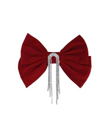 AJTUTUS Delicate Style Bowknot Shape Hair Clip Ponytail Decors Winter Headwear Female Hairpin with
