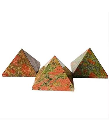 1pc 50mm Natural Quartz Stone Carving Jasper Crystal Pyramid Chakra Reiki Balancing