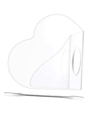 1 Set Acrylic Palette Handheld Makeup Palette Nail Art Polish Holder Foundation Mixing Tray Cosmetic Mixing Plate Cream Mixing Palette Stainless Steel Painting Mixed Board