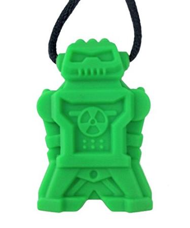 chubuddy Robot Chewy Robotz - Green  Non-Toxic  for Light Chewers (Chew Factor 1.5)