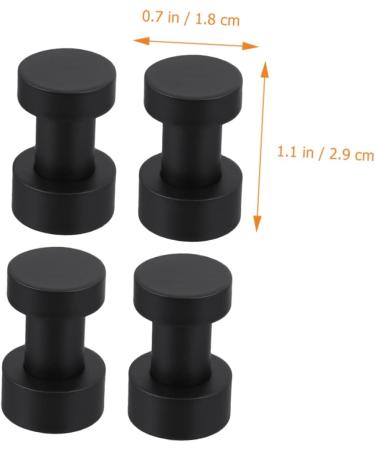 Artibetter 4pcs Towels Hooks Storage Home Practical Premium Wall for Waterproof Metal Towel Screws Bathroom 2.9X1.8CM Black - Buy Online on GoSupps.com