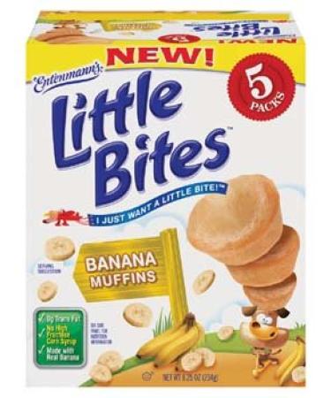 Entenmann's Little Bites 5 ct Banana Muffins 8.25 oz (Pack of 6)